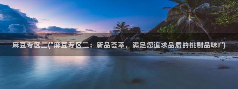 麻豆精品社区：麻豆专区二(\